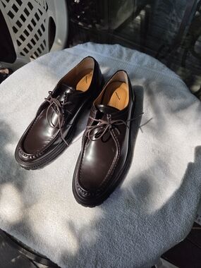 Men's Express Classic Lace-Up Leather Dress Shoes - Dark Brown 10